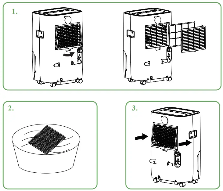 Waykar JD025C-120 Pints Energy Star Dehumidifier - Cleaning the Air Filte