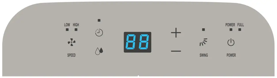 Waykar JD025C-120 Pints Energy Star Dehumidifier - Control Panel