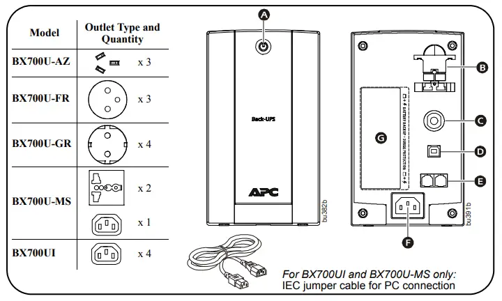 APC BX700U Series Back UPS -