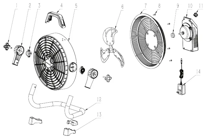 KOOL-FLO-SFC-300DC-1-12-Inch-Rechargeable-Floor-Fan-FIG-1