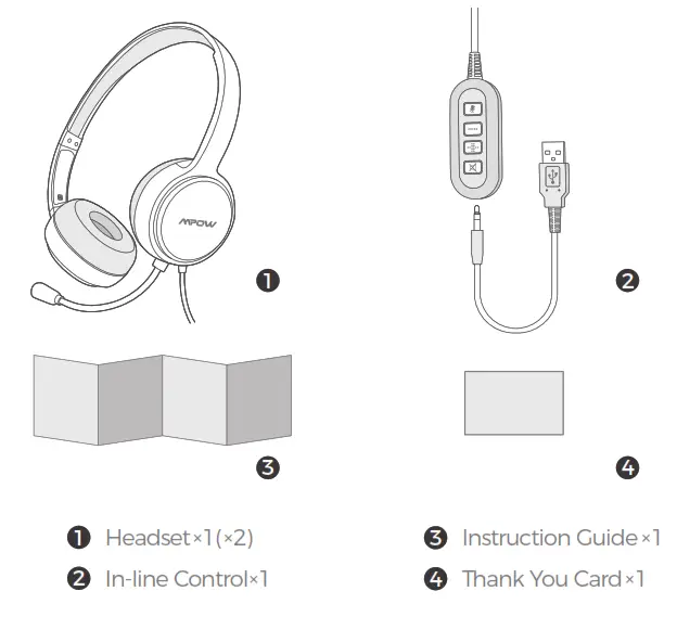 Mpow PA071A Wired Computer Headset - Package