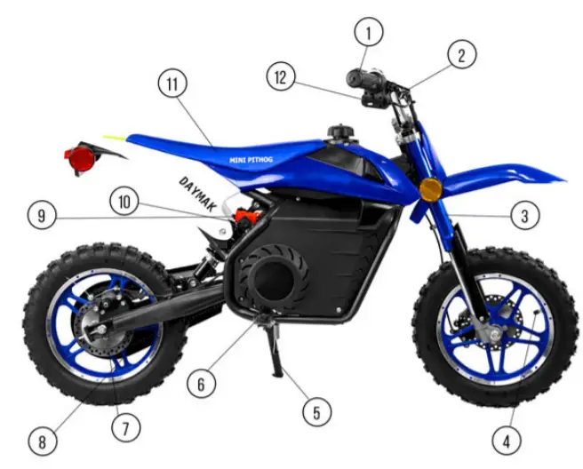 DAYMAK Mini Pithog Electric Dirt Bike -figure 1