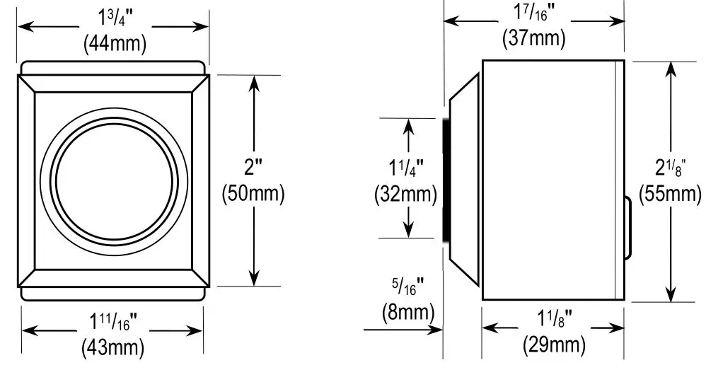 ENFORCER CS-PD535-TAQ Infrared Proximity Sensor - Dimensions