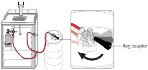 FIG 10 INSTALLING THE KEG COUPLER