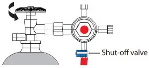 FIG 13 ADJUSTING THE CO2 REGULATOR
