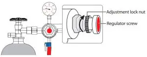 FIG 15 ADJUSTING THE CO2 REGULATOR