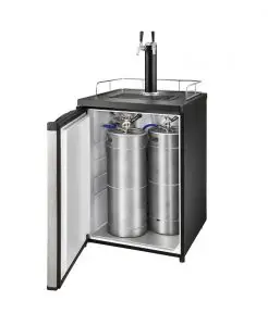 INSIGNIA NS-BK2TSS6 Dual-Tap Beer Kegerator/ Beverage Cooler