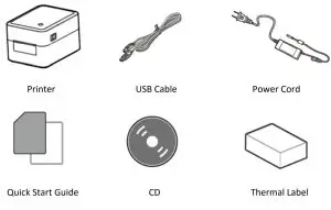 iDPRT Bluetooth Label Printer SP320 - Packing List