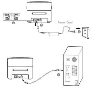 iDPRT Bluetooth Label Printer SP320 - USB Cable