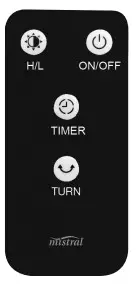 mistral MNS1200EWRCY21 1200W Carbon Fibre Infrared Radiant Heater - Remote control