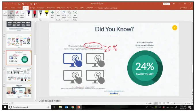 newline X Series Interactive Touch Display - Using Built-In Inking Tools in Word, Excel, and Other Programs 2