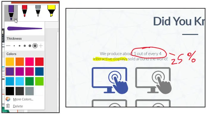newline X Series Interactive Touch Display - Using Built-In Inking Tools in Word, Excel, and Other Programs 3