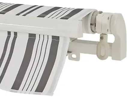 TORELLO 3663602418771 Blooma Grey and white Retractable Awning