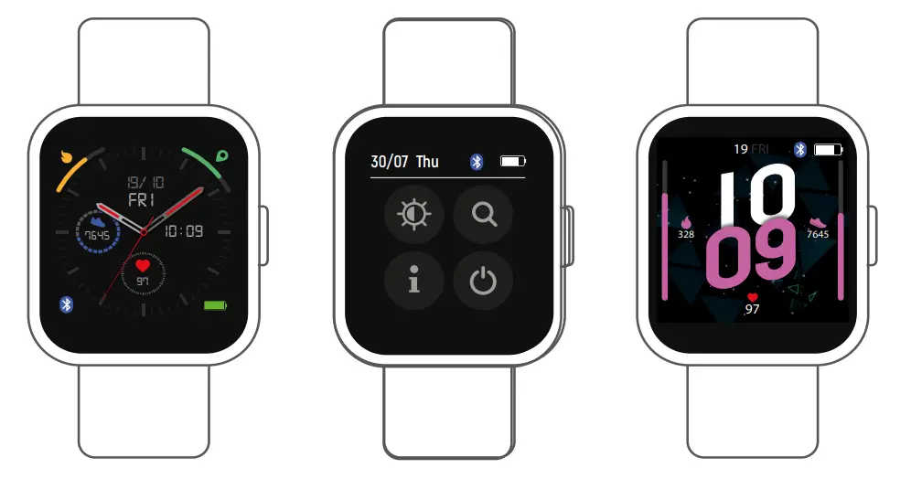 FOREVER Smart Watch SW-310 - Watch face interface