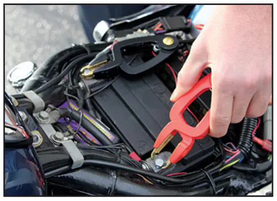 Weego 44s Jump Starter 2100 Peak - Attach Black (-), Then Red (+)