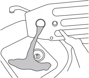 Tipping out the water