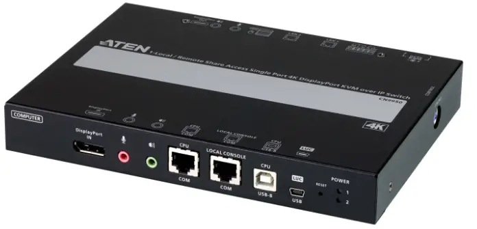 ATEN CN9950 1-Local Remote Share Access Single Port 4K DisplayPort KVM over IP Switch PRO