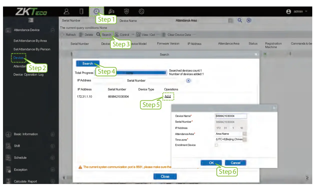 ZKTeco -EFACE10- Face -Recognition-Terminal User-fig 11