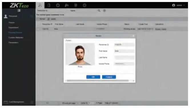 ZKTeco -EFACE10- Face -Recognition-Terminal User-fig 13
