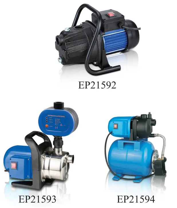 COSTWAY EP21592 1200W Garden Water Pump Shallow Well Pressurized Home Irrigation 1000GPH