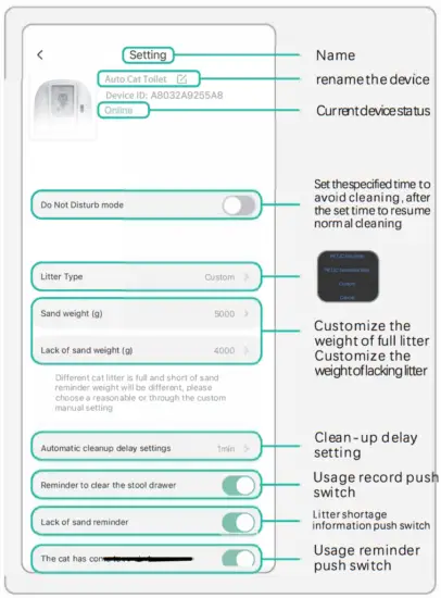 PETJC AU01 III Self Cleaning Cat Litter Box Pro - APP page 1