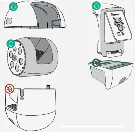 PETJC AU01 III Self Cleaning Cat Litter Box Pro - Cleaning Instructions