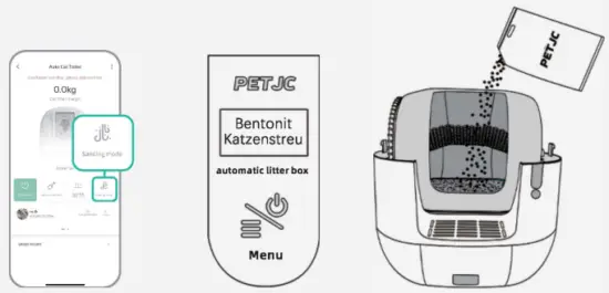 PETJC AU01 III Self Cleaning Cat Litter Box Pro - Litter adding