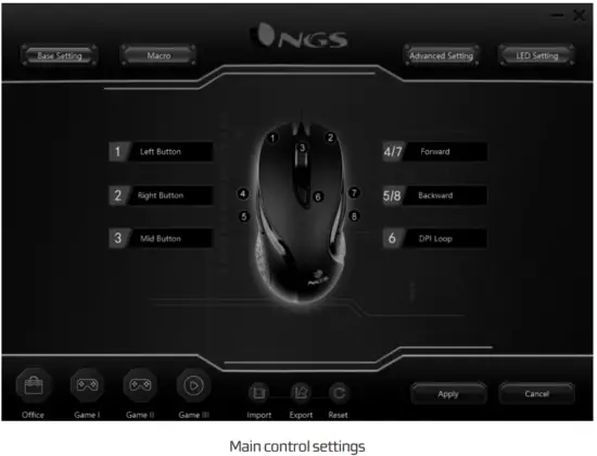 NGS GMX 125 Ambidextrous Ergonomic RGB Light Gaming Mouse - 4