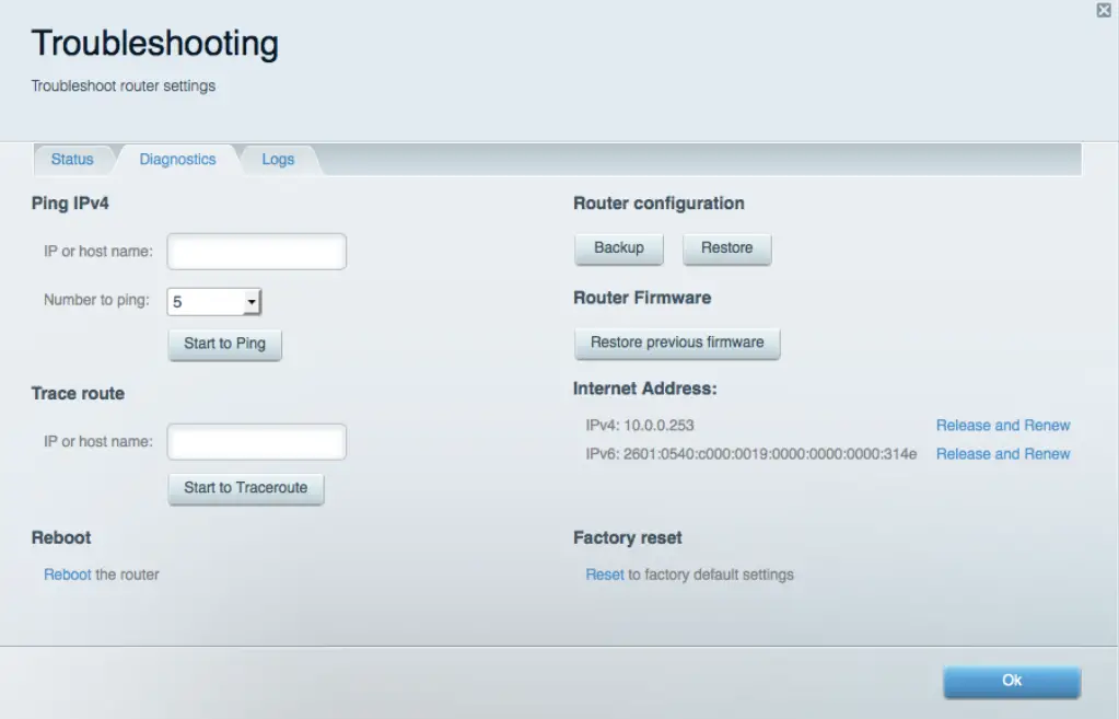 LINKSYS EA9500 Max Stream AC5400 MU MIMO Gigabit Router - Troubleshootinfg