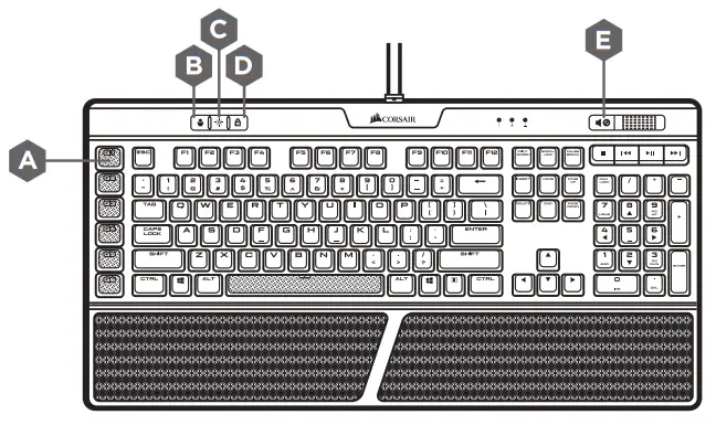 CORSAIR K95 RGB Platinum Mechanical Gaming Keyboard - KEYBOARD