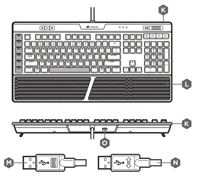 CORSAIR K95 RGB Platinum Mechanical Gaming Keyboard - KEYBOARD2