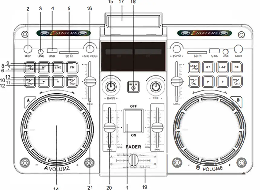LENOXX-BTD200-Bluetooth-300-Watt-Entertainment-System-fig3