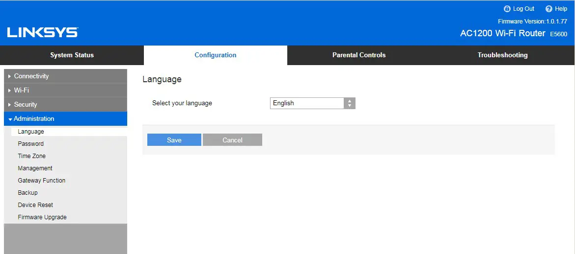 Linksys E5600 AC1200 Dual Band Router - Basic Router Settings 2