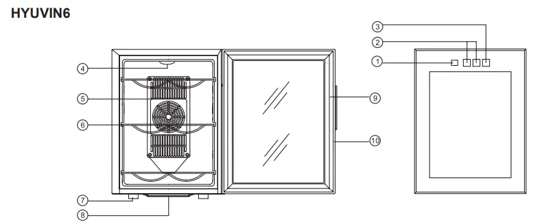 HYUNDAI-VIN-12-DZ-Wine-cabinet-with-Dual-Zone-function-FIG-1
