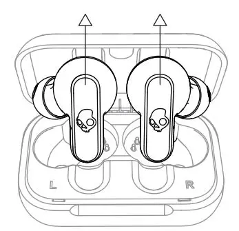 Skullcandy SKS2DMWP744 Dime Series True Wireless In-Ear Headphones User Guide - Auto Pair Mode