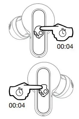 Skullcandy SKS2DMWP744 Dime Series True Wireless In-Ear Headphones User Guide - Power off