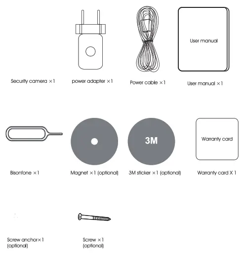 JimiIoT 4G Smart Security Camera - Box xontents