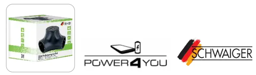 SCHWAIGER NET0005 3-Way Socket Cube 1