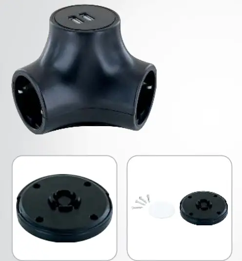 SCHWAIGER NET0005 3-Way Socket Cube 2