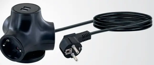 SCHWAIGER NET0005 3-Way Socket Cube