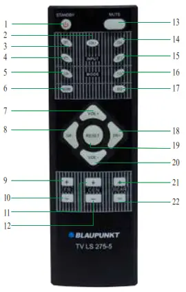 BLAUPUNKT Soundbar- Remote Control