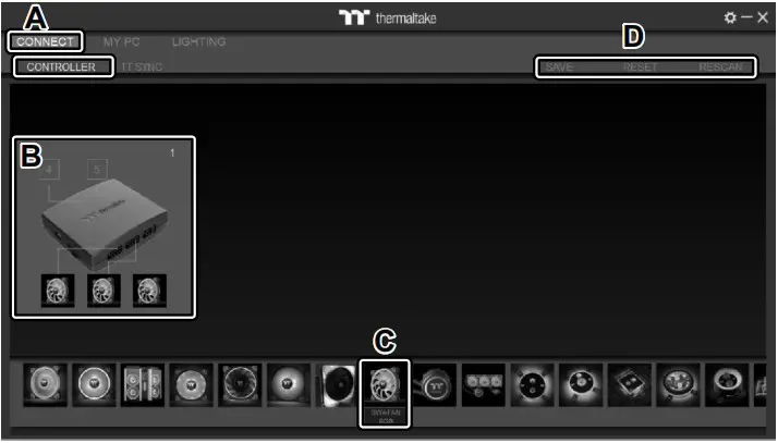 thermaltake SWAFAN RGB Radiator Fan Software - CONNECT CONTROLLER