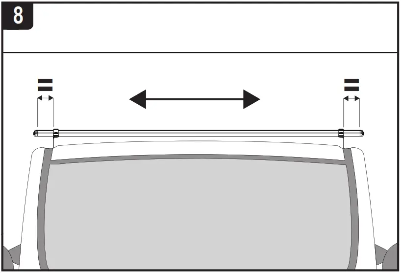 VANGUARD VG286 3 Renault Master x3 ULTI Van Roof Bars - evenly spaced