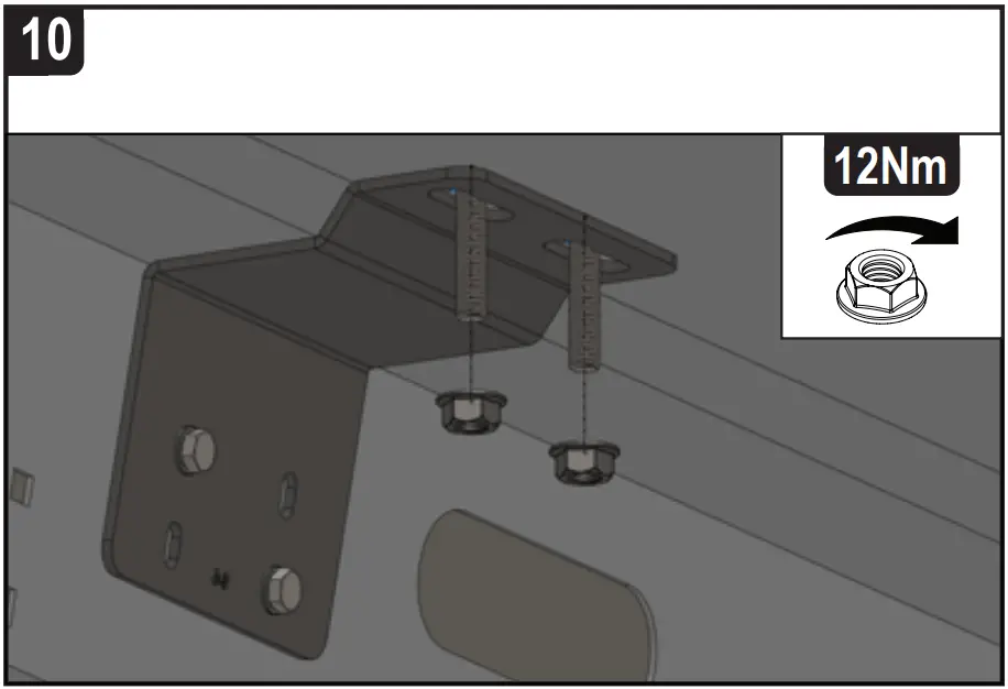 VANGUARD VG286 3 Renault Master x3 ULTI Van Roof Bars - fixing brackets