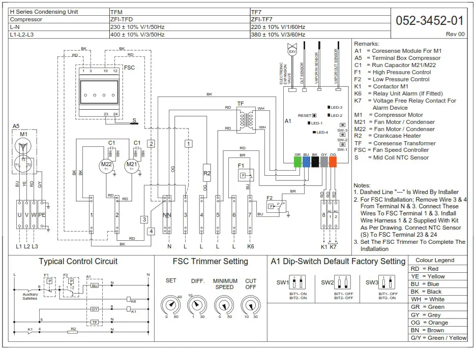 EMERSON COPELAND H Series Condensing Unit - Electrical connections 1