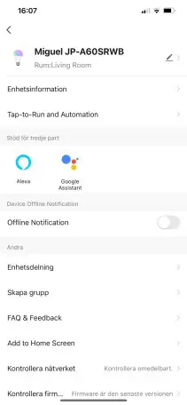 Luminans JP ST64FRWB Wi Fi E27 LED Bulb Drop Form - Figure 9