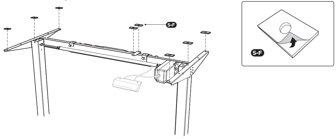 V I V O DESK-V101EB Black Electric Single Motor Desk Frame - fig 11