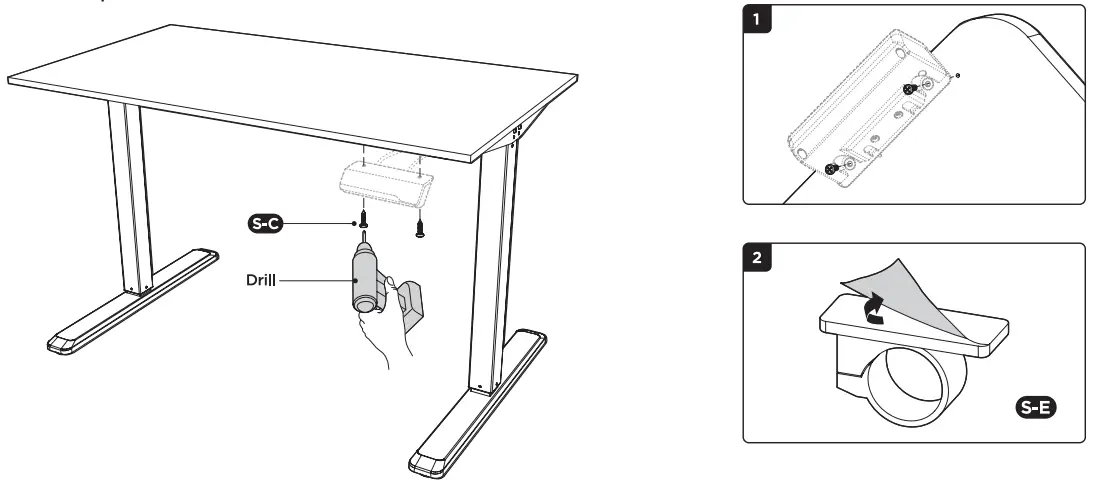 V I V O DESK-V101EB Black Electric Single Motor Desk Frame - fig 13