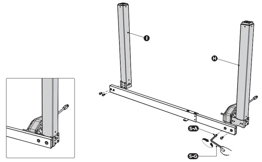 V I V O DESK-V101EB Black Electric Single Motor Desk Frame - fig 2
