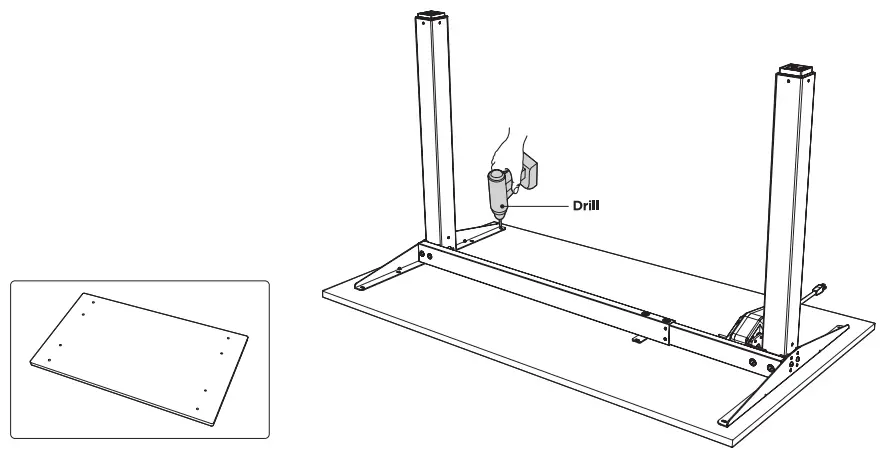 V I V O DESK-V101EB Black Electric Single Motor Desk Frame - fig 4